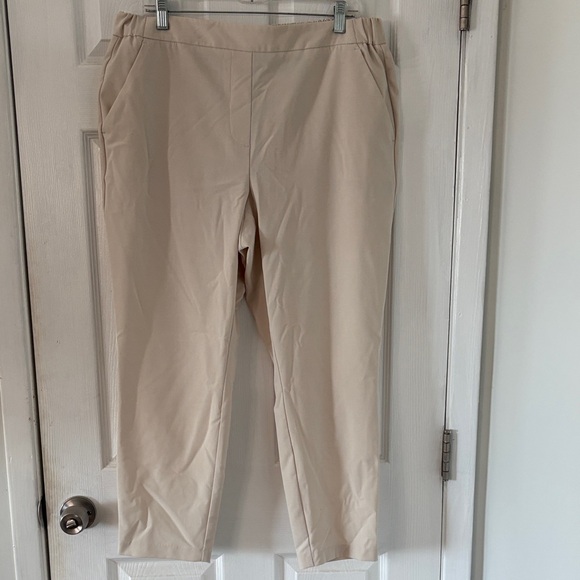 Nine West Beige Pull-On Dress Pants XL Elastic Waist - Picture 3 of 5